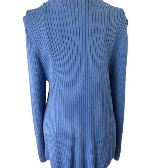 Soft Surroundings Ribbed Valentina Sweater, Size Large, Light Blue - Picture 3 of 6